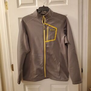 KLIM Inferno Jacket Gray Full Zip Mid Layer Fleece Lined Soft Shell Mens XL